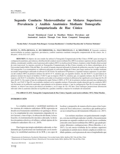 PDF Segundo Conducto Mesiovestibular En Molares Superiores