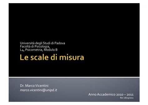 Scale Di Misura Marco Vicentini