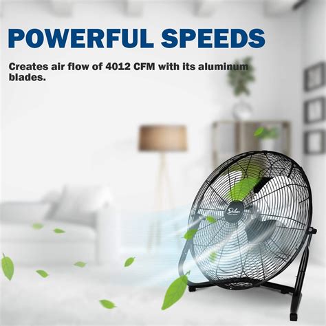 Buy Simple Deluxe 18 Inch 3 Speed High Velocity Heavy Duty Metal Industrial Floor Fans