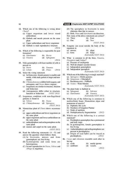 Years Neet Aipmt Chapterwise Solutions Biology Neet Exam Pdf