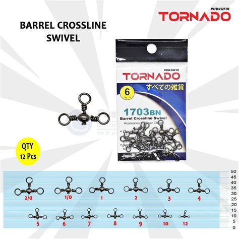 Jual PUSATPANCING5 Tornado Swivel Barbel Croosline Swivel 1703BN Kili