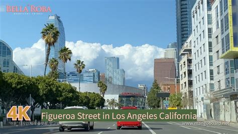 4k Driving Footage Figueroa Street In Los Angeles California Youtube