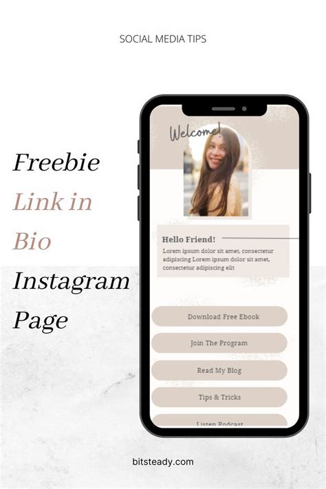 Link In Bio Instagram Template Mini Website Design Instagram