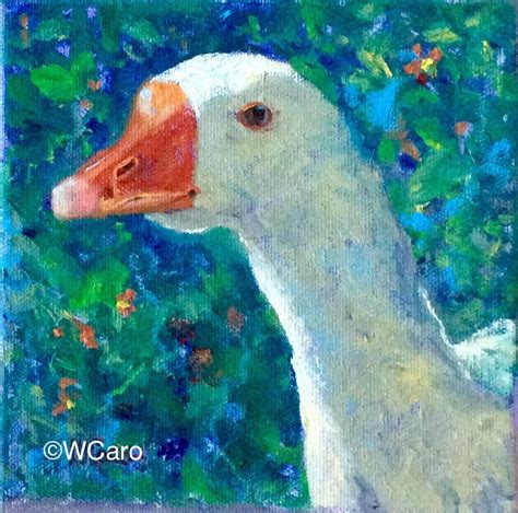 Nursery Art Mother Goose Original 6x6 Square Oil Painting Etsy