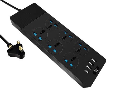 Buy ETSC Extension Lead With USB Slots 6 Way Outlets Power Strip With 4