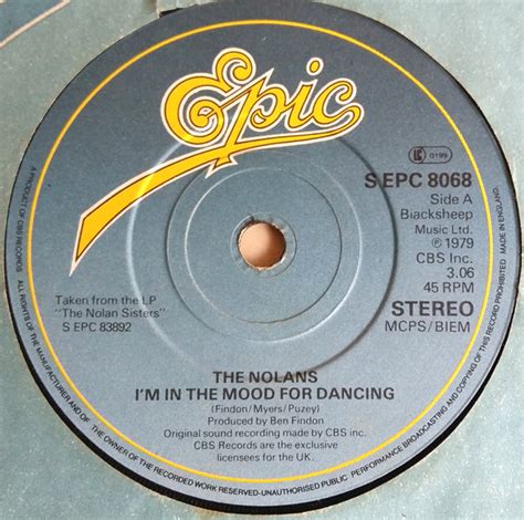 The Nolans - I'm In The Mood For Dancing (1979, Solid Center, Vinyl ...