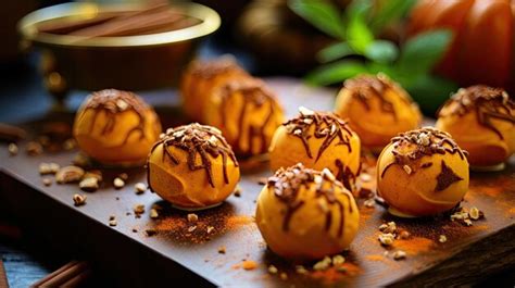 Premium Photo Melt In Your Mouth Pumpkin Truffles With A Creamy Center