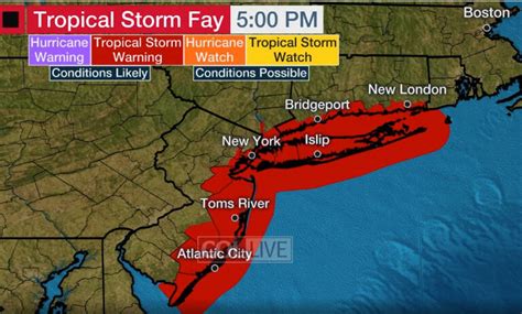 Tropical Storm Warning Issued For Friday In Ny