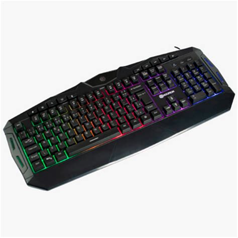 Teclado Gamer Preto Led Rgb Teclas Multim Dia Teclas Anti