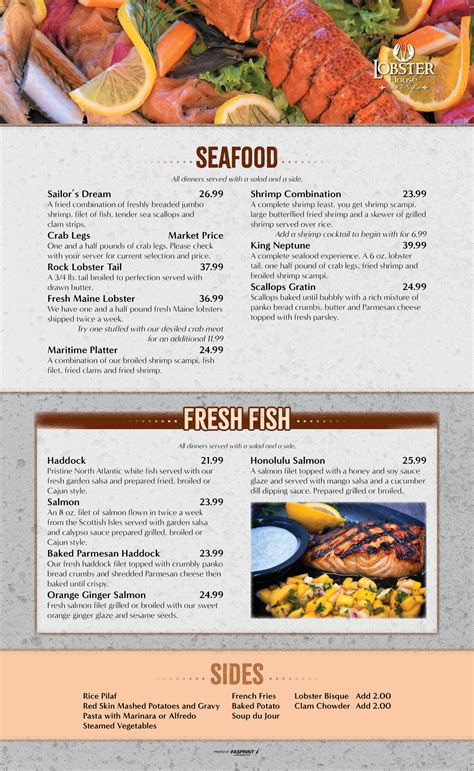 Lobster House | Fasprint Menus