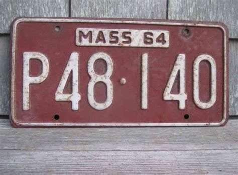 Massachusetts License Plate ~ P48 140 ~ 1964