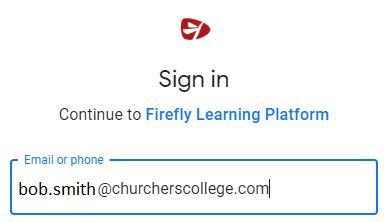 Logging into Firefly With Google — Churcher's College