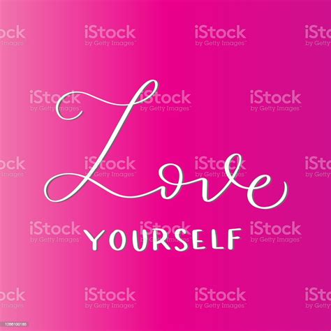 Hand Lettered Love Yourself Stock Illustration Download Image Now