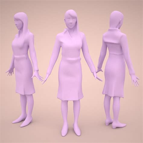 Artstation Animated 3d People 008rika Resources