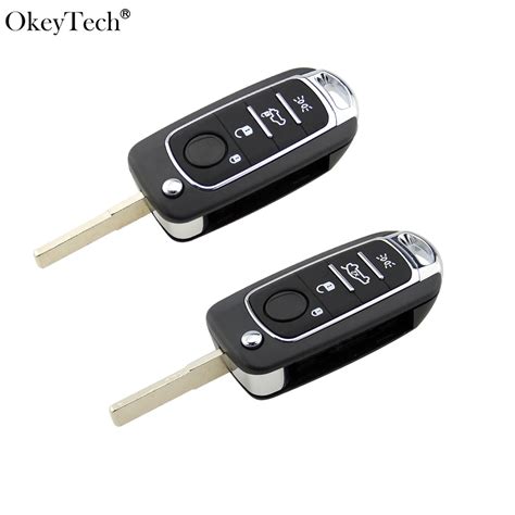 Okeytech Buttons Different Button Replacement Car Folding Remote Key