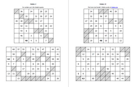 22 Free Printable Hidato Puzzles