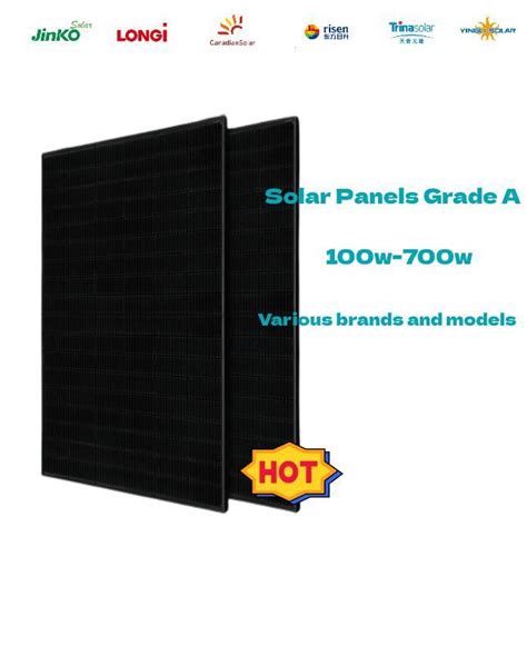 Longi Risen Canadian Jinko Trina Ja Hanwha Mono Crystalline Solar Panel