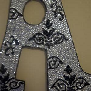 Rhinestone Damask Decorative Wall Letters Nursery Decor Baby Shower