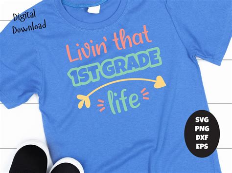 1st Grade Svg First Grade Shirt Svg Livin That 1st Grade Etsy