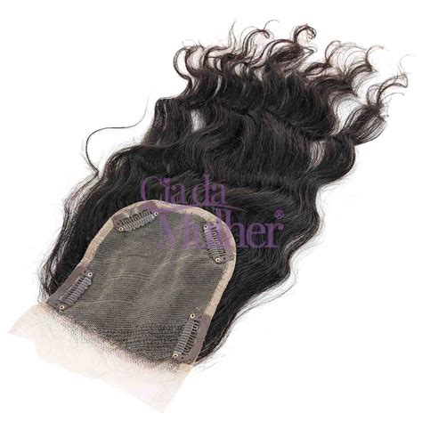 Topo De Cabe A Top Closure De Cabelo Humano Castanho Escuro Natural