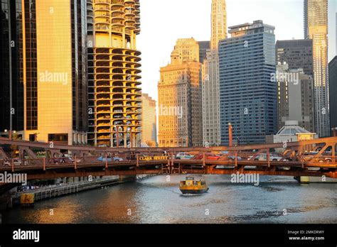 Clark Street Bridge Chicago River Chicago Illinois Stock Photo Alamy