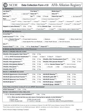 Fillable Online Cvquality Acc Atrial Fibribilation Ablation Dcf