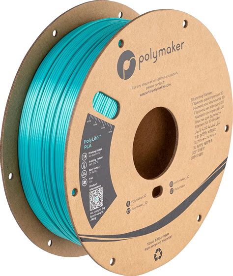 Polymaker Silk PLA Filament 1 75mm Shiny Teal PLA 3D Printer Filament