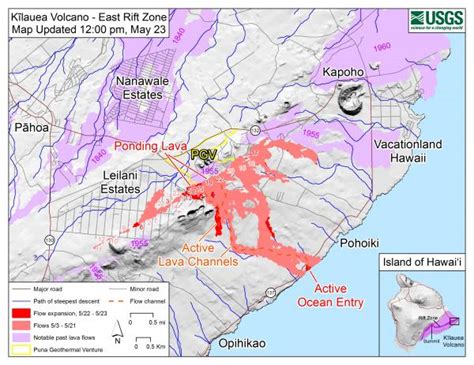 [If Interested?] Hawaiian Volcano Observatory: Kīlauea – Current Maps ...