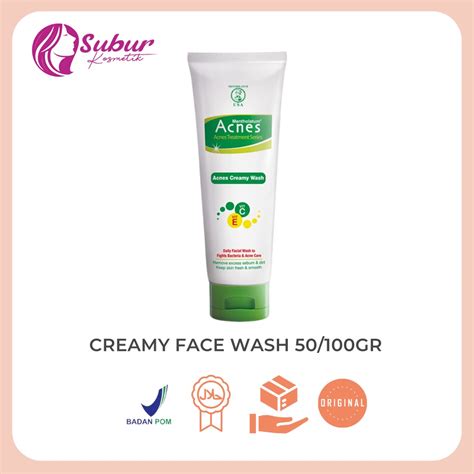 Jual Acnes Creamy Face Wash 50Gr 100Gr Shopee Indonesia