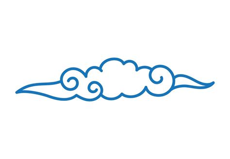 Blue Aesthetic Clouds Icon Isolated Art Decoration 21618653 Vector Art