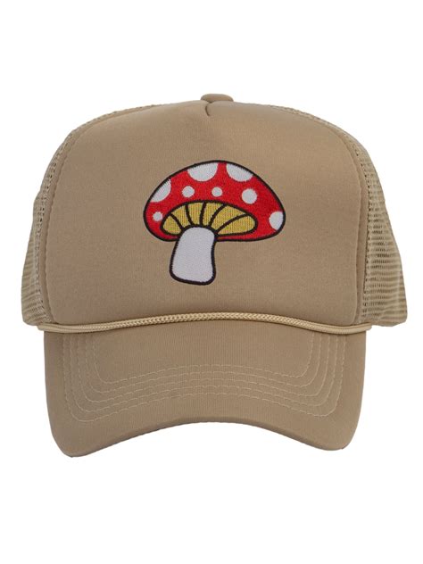 Top Headwear Men S Mushroom Hat Enchanted Fungi Trucker Snapback Cap