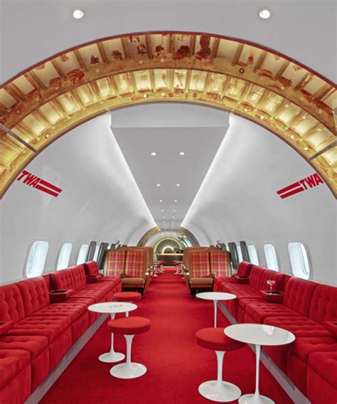 Twa Hotel Transforms Vintage Plane Into A Sleek Retro Themed Cocktail Bar