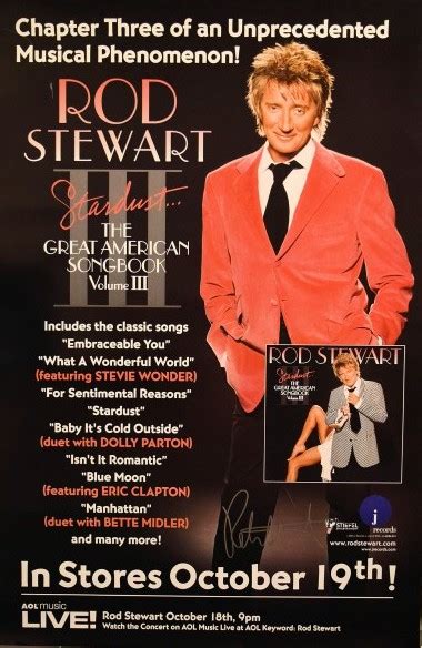 Rod Stewart Signed Poster, Hand signed by Rod Stewart.ROCK STAR gallery