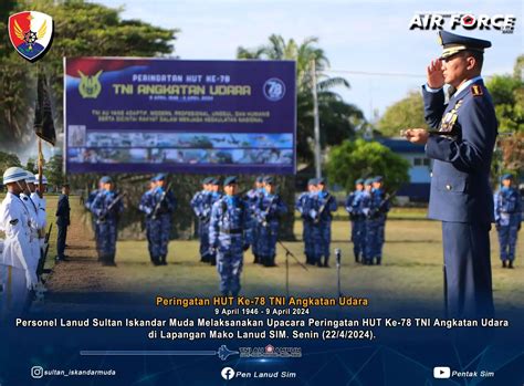 Upacara HUT Ke 78 TNI AU Di Lanud SIM Panglima TNI Beri Apresiasi Dan