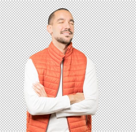 Hombre Tranquilo Haciendo Un Gesto De Relajaci N Archivo Psd Premium