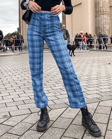 Checkered Blue Pants On Sale Bellvalefarms