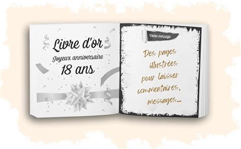 Amazon fr Livre d or 18 ans Livre pour lAnniversaire à