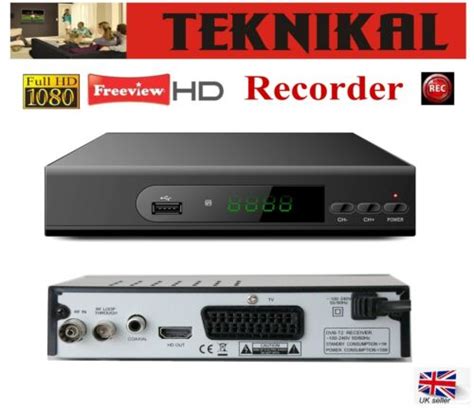 Teknikal Full HD Freeview Set Top Box Plus RECORDER Digital TV Receiver