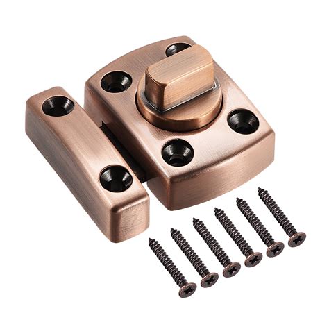 Rotate Bolt Latch 1 Zinc Alloy Security Door Slide Lock Red Bronze