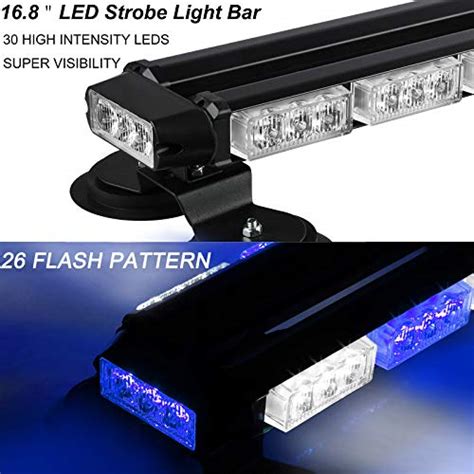 Snapklik ASPL 16 8 Inch LED Strobe Flashing Light Bar 26