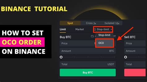 How To Set Oco Order On Binance Explained With Examples Youtube