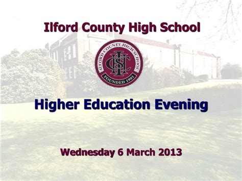 PPT - Ilford County High School PowerPoint Presentation, free download ...