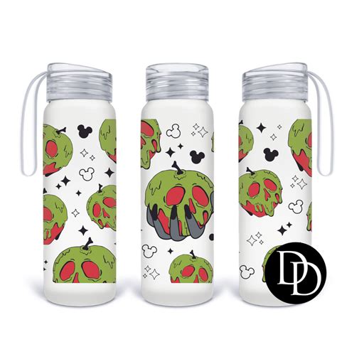 Poison Apples 500 Ml Frosted Glass Water Bottle Dapper Designs