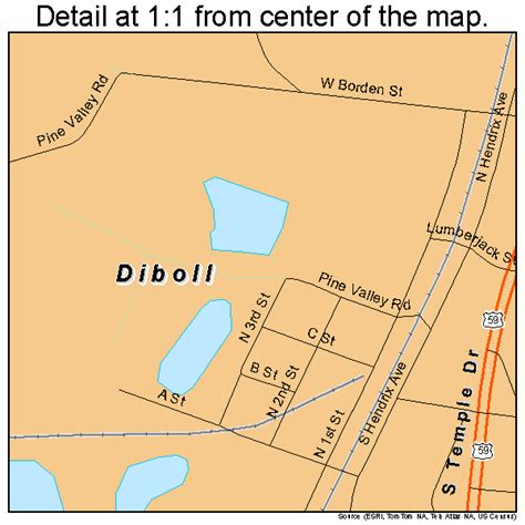 Diboll Texas Street Map 4820308