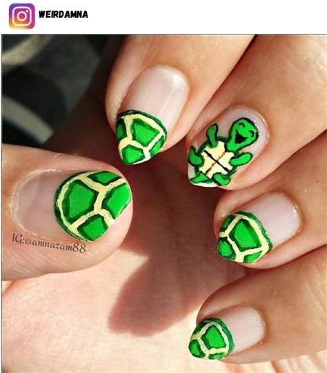 53 Cute Turtle Nail Art Designs For 2022 Nerd About Town Simple Nail