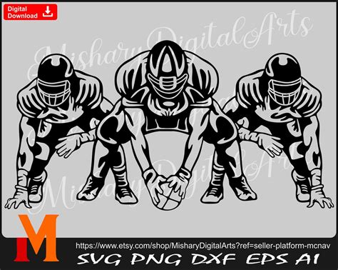 Football Team Player Silhouette American Football Svg Football Player