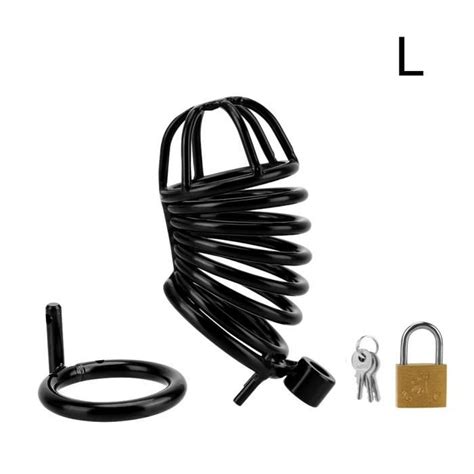 Gaine De Penis Black Cage De Chastet En M Tal Pour Hommes