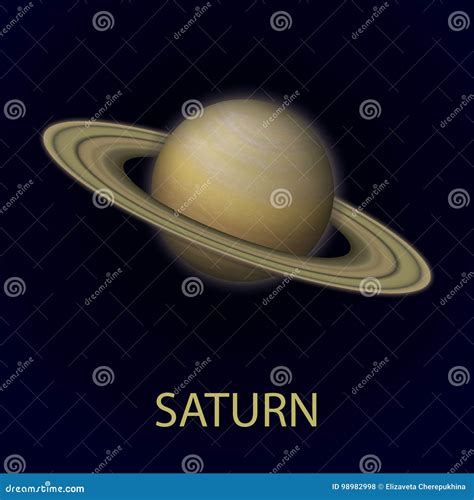 Saturno Planeta Realista De La Sistema Solar Ilustraci N Del Vector