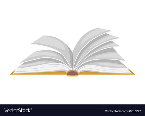 An Open Book Isolated Flipping Pages Royalty Free Vector