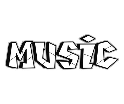 Music word trippy psychedelic graffiti style letters.Vector hand drawn doodle cartoon logo ...